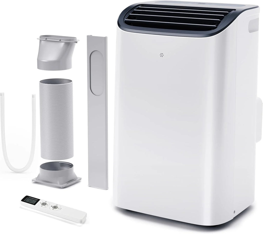 EUHOMY 8,000 BTU Portable Air Conditioners, 4-in-1 Portable AC Unit Up to 350 Sq.Ft, 4 Modes Quiet Air Conditioner with Remote Control, Cool, Fan, Dehumidifier, 24H Timer, Bedroom, Office, Apartments