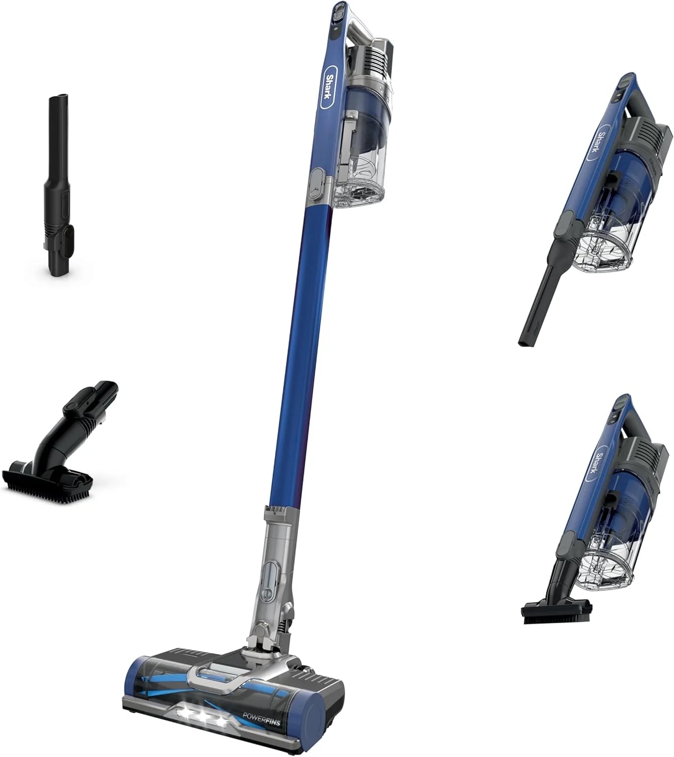 Shark Cordless Vacuum Cleaner, HEPA Filter, Lightweight, Portable, Rechargeable, Pet Hair Pickup, Removable Handheld, Crevice, Upholstery & Dusting Brush Included, 40-min runtime, Red, IZ362H