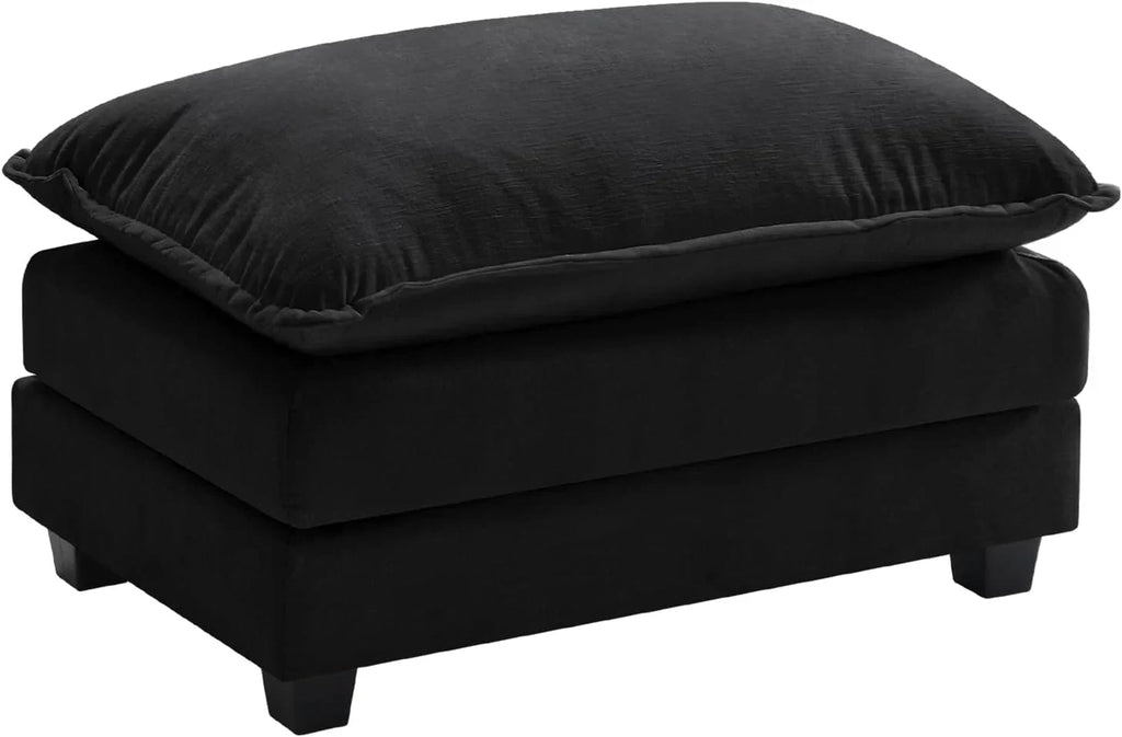 111.4 Inch L Shaped Modern Sofa Modular Cloud Sofa with Ottoman 4 Seater Chenille Deep Seat Sofa